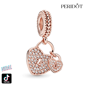 Charm Pendente Rose Love Lock