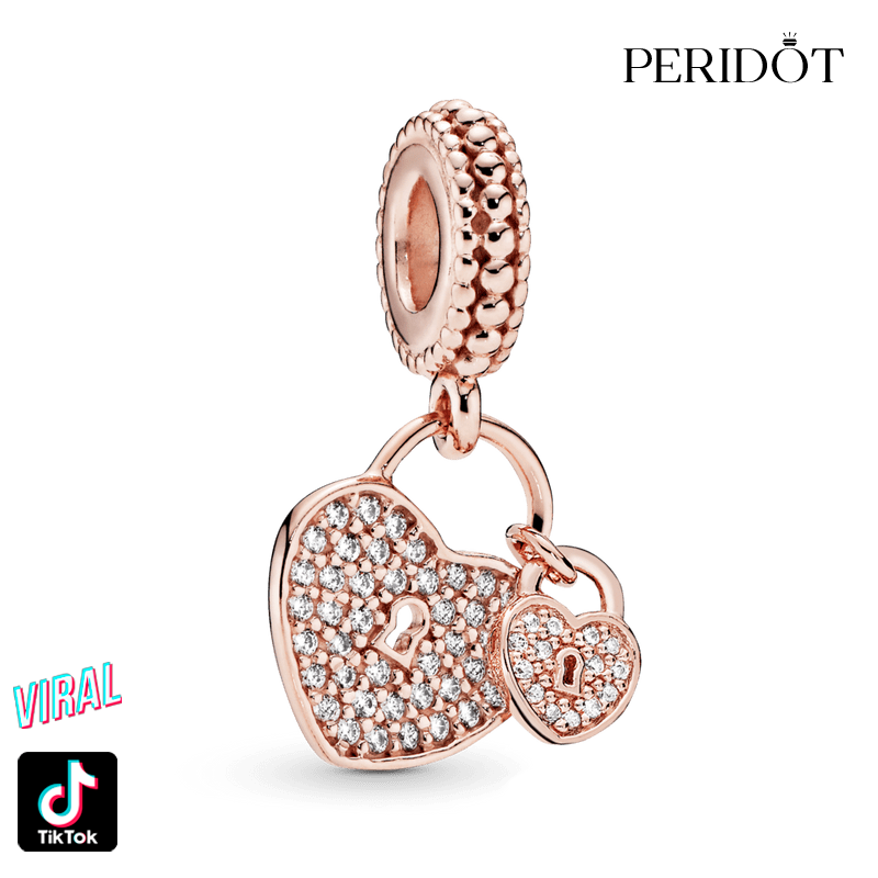 Charm Pendente Rose Love Lock