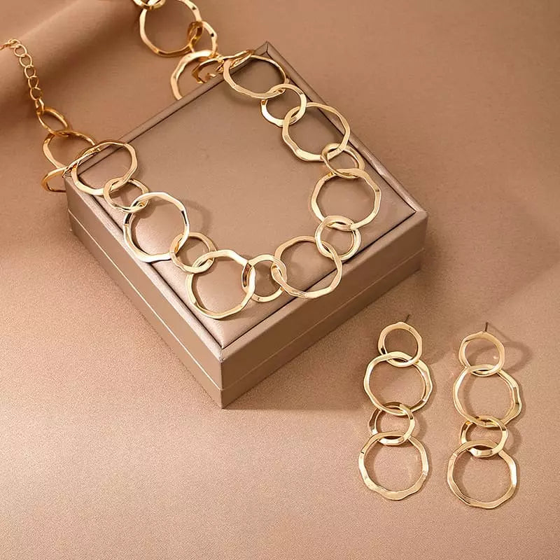 Conjunto Ouro Geometric Elegance