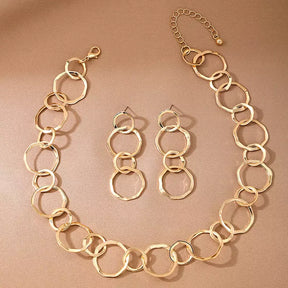 Conjunto Ouro Geometric Elegance