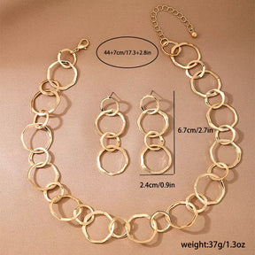 Conjunto Ouro Geometric Elegance