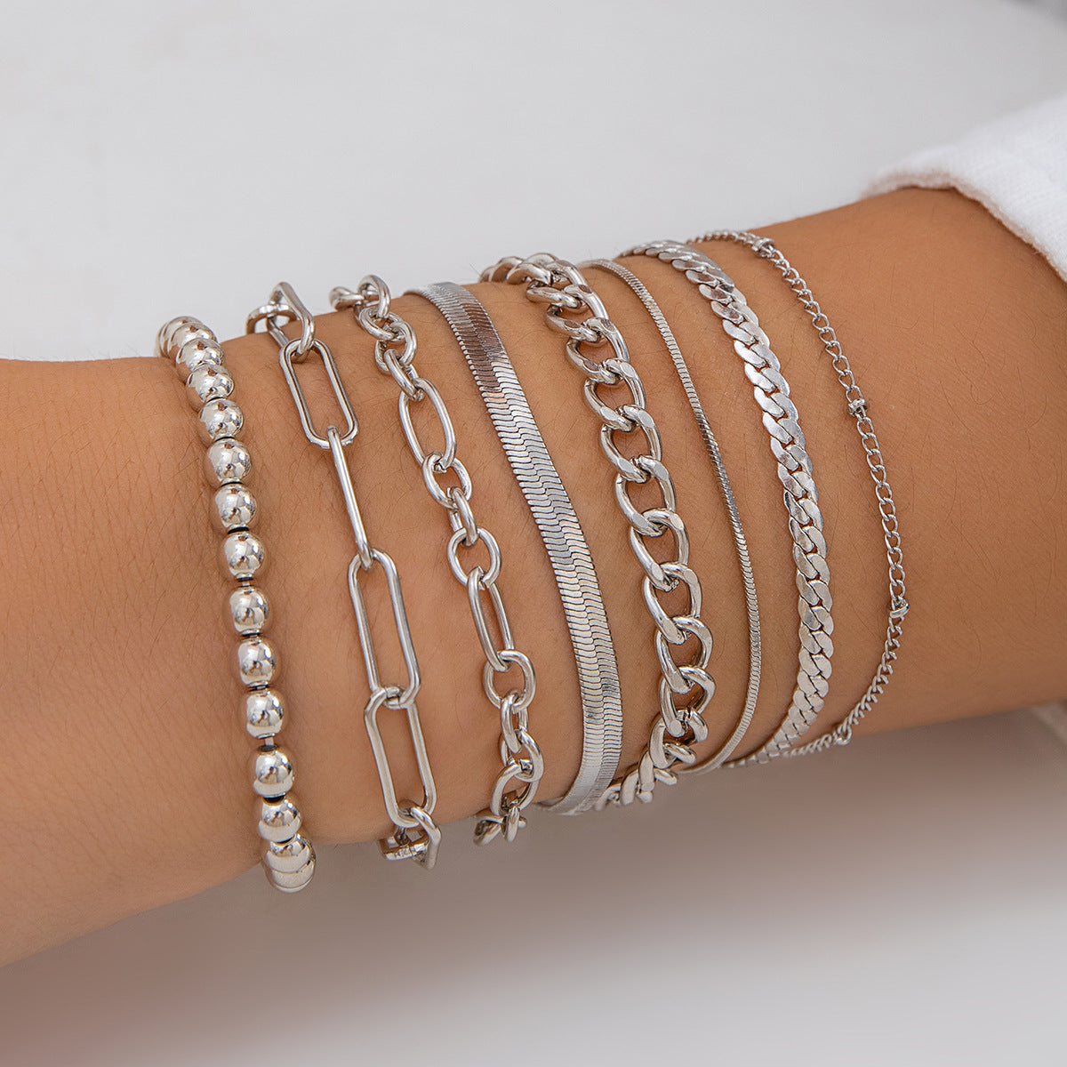 Conjunto de Pulseiras Silver Elegance