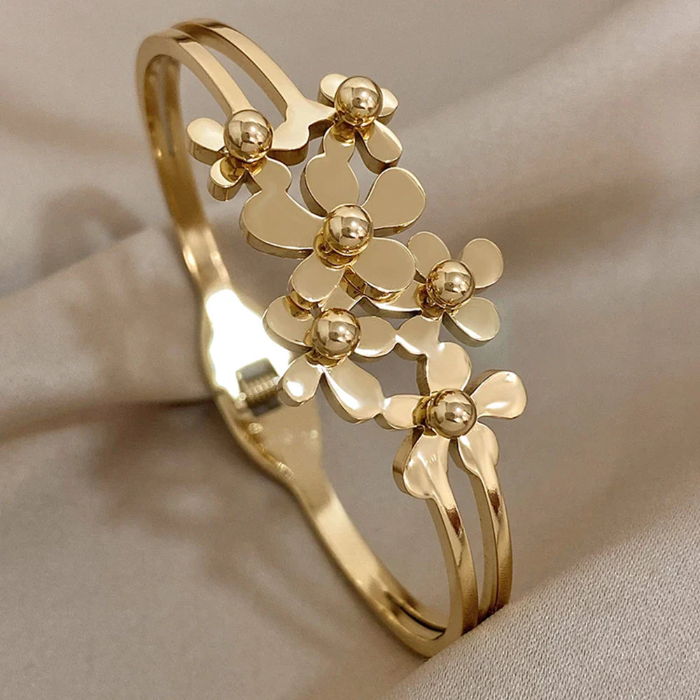 Pulseira Flores de Ouro