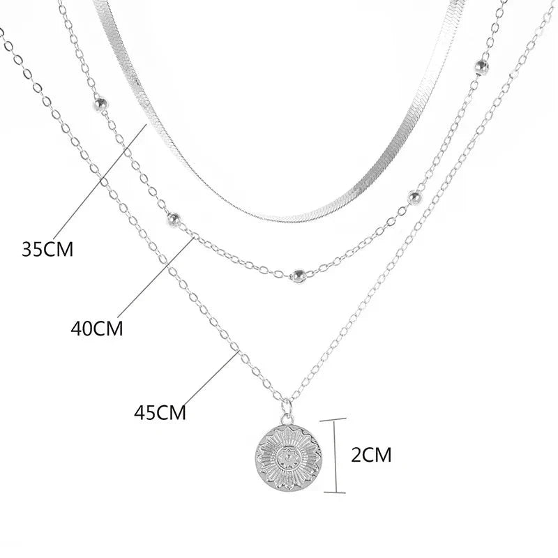 Colar Triplo Luxy com Zircônia