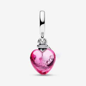 Charm Berloque Coração De Vidro De Murano (Poção Do Amor)