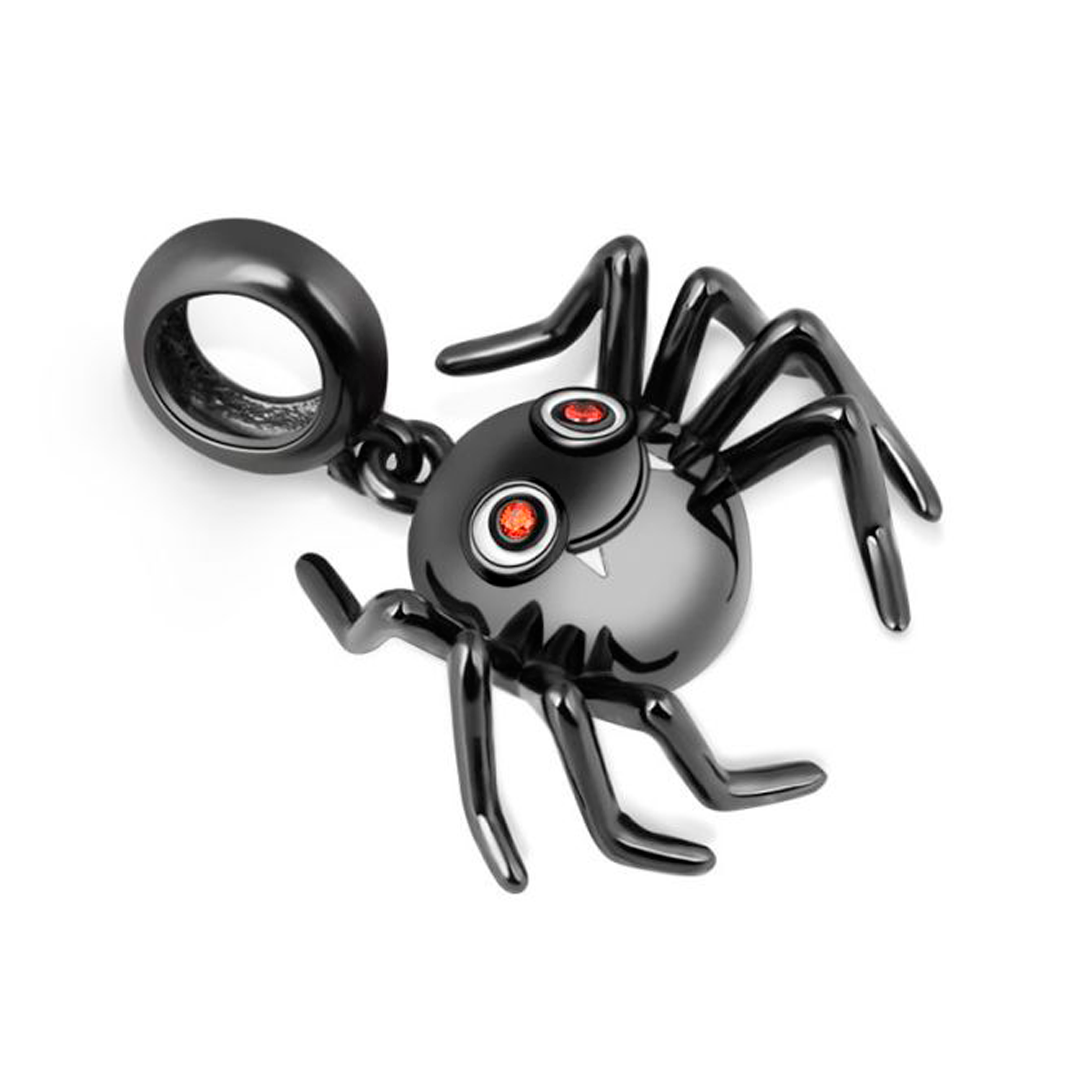 Charm Aranha Preta - Coleção Wandinha