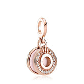 Charm Pendent O Coroado em Pavé Bilhante Rose™